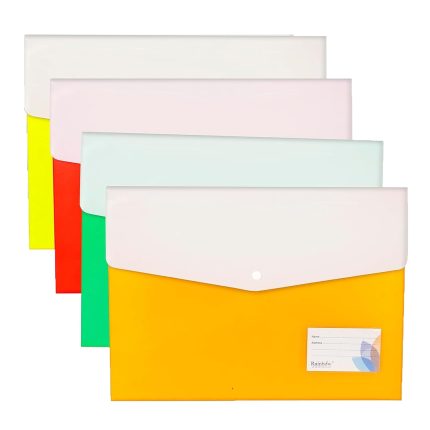 Shuban File Document Plastic Folder (4 Pcs) (Assorted Color)