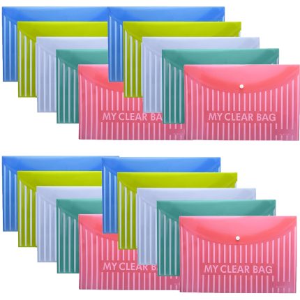 Shuban Document File Folders (20 Pcs) (Assorted Color)