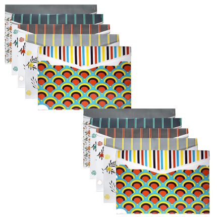 Shuban Document File Folders with Snap Button Closure (10 Pcs)