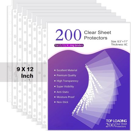 Shuban A4 Size Transparent Sheet Protectors (200Pcs)